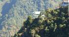 A cute little house perched at the end of the cliff, Mussoorie, India